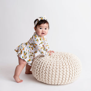 Baby Kids Bamboo Pajamas — Notorious D.I.G. Ruffle Dress — Image 1
