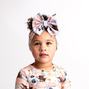 Baby Kids Bamboo Pajamas — A Little MOOdy Biggie Bow — Image 1