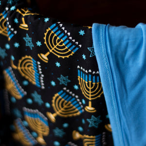 Baby Kids Bamboo Pajamas — Gimme Menorah That Bum Bum Blanket — Image 1