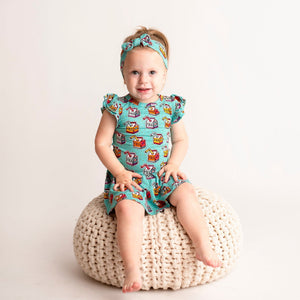 Baby Kids Bamboo Pajamas — Pasteur Bedtime Ruffle Dress — Image 1