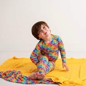 Baby Kids Bamboo Pajamas — Pencil Me In Two-Piece Pajama Set — Image 1