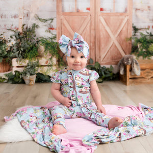 Baby Kids Bamboo Pajamas — Sweet Egg-Scape Bum Bum Blanket — Image 1