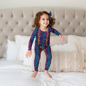 Baby Kids Bamboo Pajamas — Livin' La Cheetah Loca Two-Piece Pajama Set — Image 1