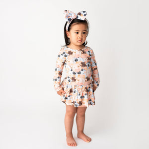 Baby Kids Bamboo Pajamas — A Little MOOdy Ruffle Dress — Image 1