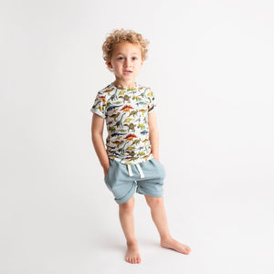 Baby Kids Bamboo Pajamas — Dinomite Toddler T-shirt & Shorts Set — Image 1