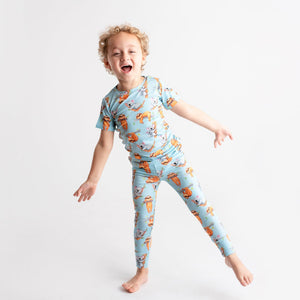 Baby Kids Bamboo Pajamas — Serial Chiller Two-Piece Pajama Set - Short Sleeves — Image 1