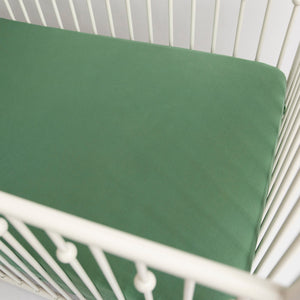 Baby Kids Bamboo Pajamas — Ivy Crib Sheet — Image 1