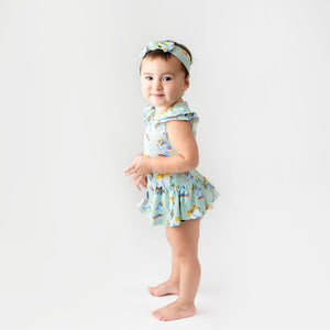 Baby Kids Bamboo Pajamas — Tweetie Pies Ruffle Dress — Image 1