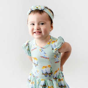 Baby Kids Bamboo Pajamas — Tweetie Pies Headwrap — Image 1