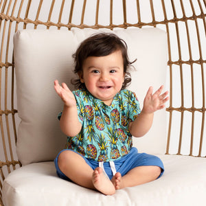 Baby Kids Bamboo Pajamas — Feelin' Pine Toddler T-shirt & Shorts Set — Image 1