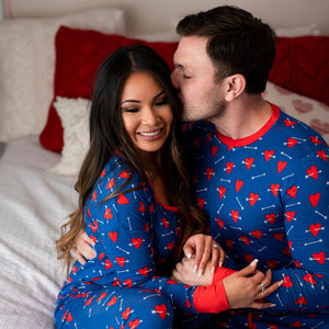 Baby Kids Bamboo Pajamas — Love Struck Mama Shirt — Image 1