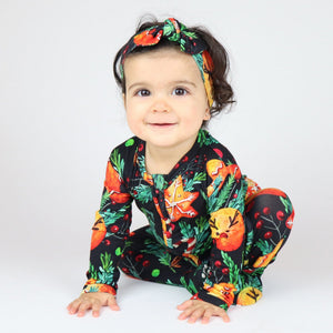 Baby Kids Bamboo Pajamas — Make it Rein Headwrap — Image 1