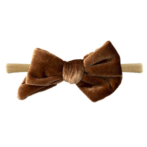 Baby Kids Bamboo Pajamas — Velvet Solid Nylon Bows — Image 1