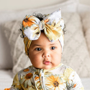 Baby Kids Bamboo Pajamas — Oopsie Daisy Biggie Bow — Image 1