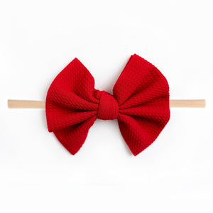 Baby Kids Bamboo Pajamas — Solid Nylon Bows — Image 1