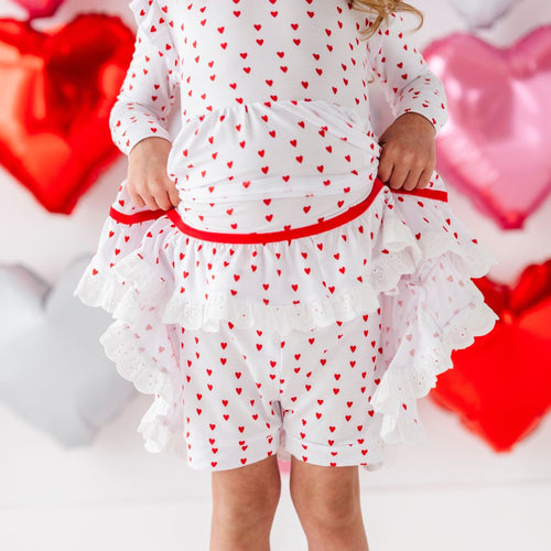 Heart to Resist Girls Party Dress & Shorts Set - Image 9 - Bums & Roses