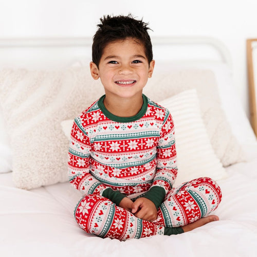 Bums & Roses - Baby & Kids Bamboo Pajamas - Up To Snow Good Two-Piece Pajama Set - Image 30