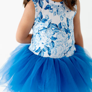 Baby Kids Bamboo Pajamas — My Something Blue Tulle Tutu Dress — Image 1