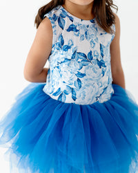 Baby Kids Bamboo Pajamas — My Something Blue Tulle Tutu Dress — Image 1