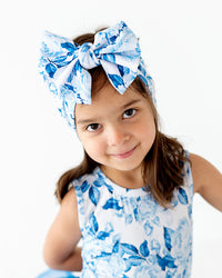 Baby Kids Bamboo Pajamas — My Something Blue Biggie Bow — Image 1