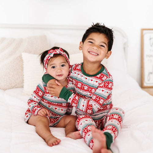 Baby Kids Bamboo Pajamas — Up To Snow Good Two-Piece Pajama Set — Image 22