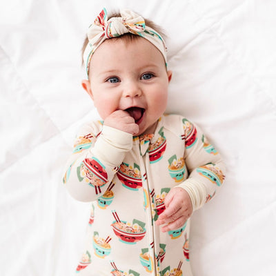 Bums & Roses - Baby & Kids Bamboo Pajamas - Ramen Empire Convertible Romper - Image 1