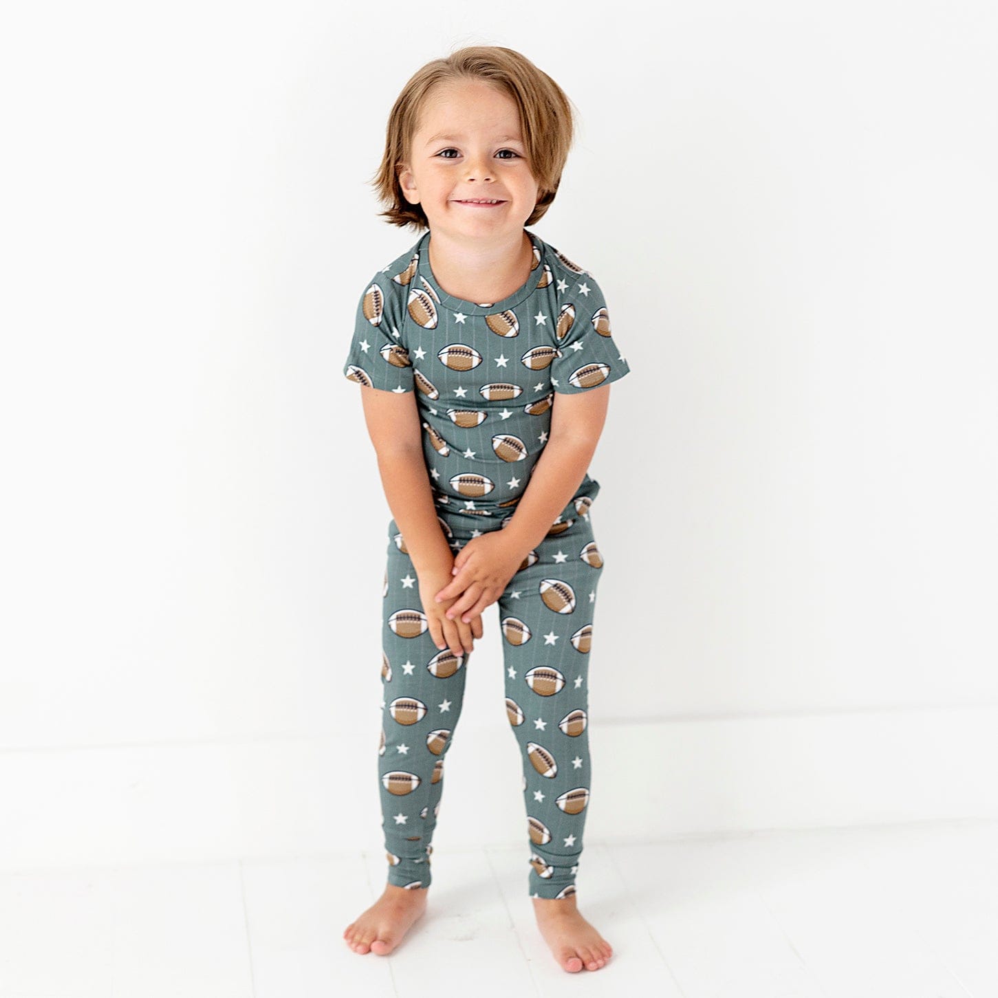 Tight End Two Piece Pajama Set Short Sleeve