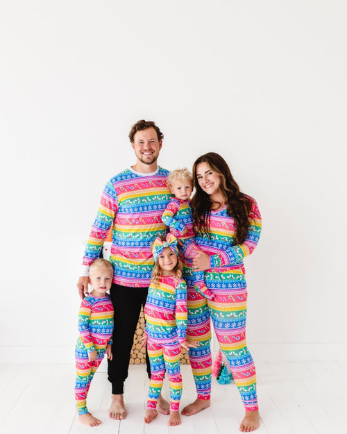 Baby Kids Bamboo Pajamas — *do not unhide* Merry And Bright Headwrap — Image 7
