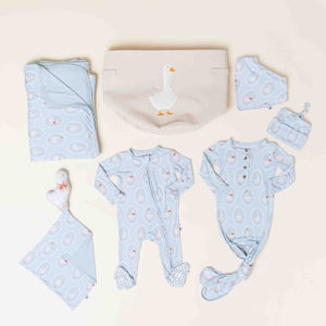 Baby Kids Bamboo Pajamas — Goose On The Loose Signature Bundle — Image 1