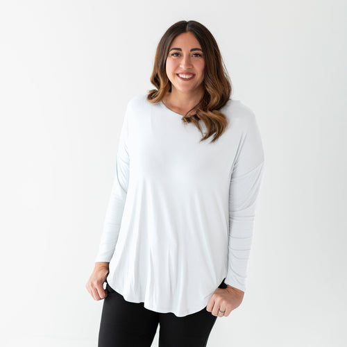 White Women's Long Sleeves Shirt - Image 3 - Bums & Roses