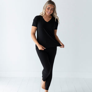 Baby Kids Bamboo Pajamas — Black Mama Pants — Image 1