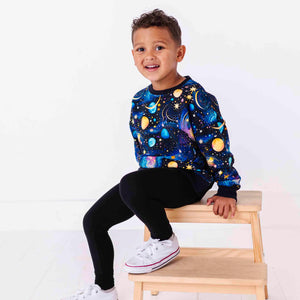 Bums & Roses - Baby & Kids Bamboo Pajamas - Star Struck Crew Neck Sweatshirt - Image 1