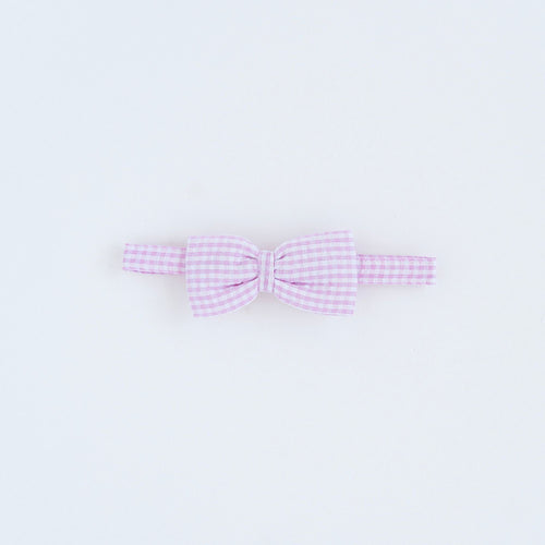 Pink Gingham Bow Tie - Image 2 - Bums & Roses