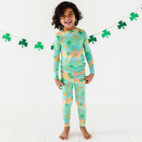 Clover the Rainbow Two-Piece Pajama Set - Image 4 - Bums & Roses