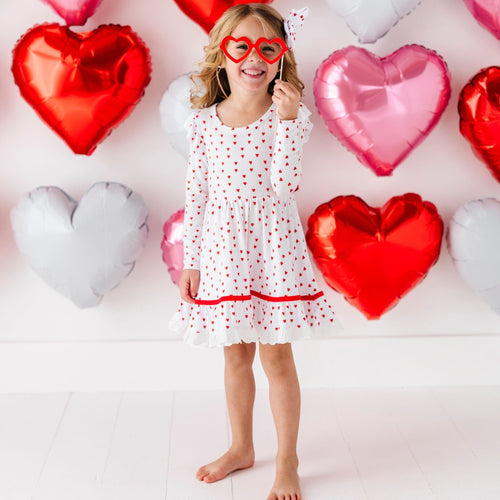 Heart to Resist Girls Party Dress & Shorts Set - Image 3 - Bums & Roses