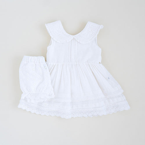 White Tiered Woven Dress - Image 2 - Bums & Roses