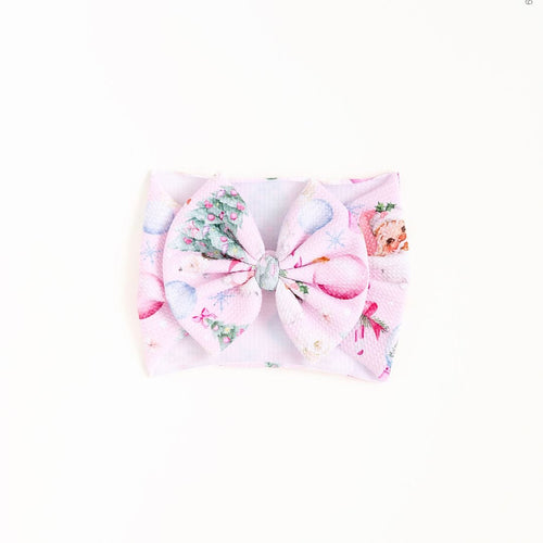 Baby Kids Bamboo Pajamas — Merry Little Pinkmas Biggie Bow — Image 9
