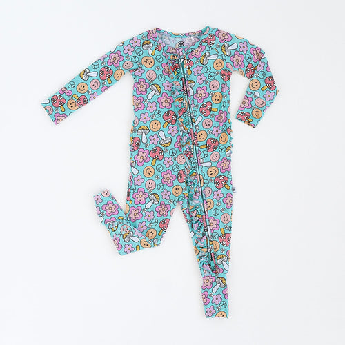 Don't Worry Be Hippie Convertible Ruffle Romper - Image 3 - Bums & Roses