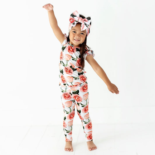 Rosy Cheeks Two-Piece Pajama Set - Cap Sleeve