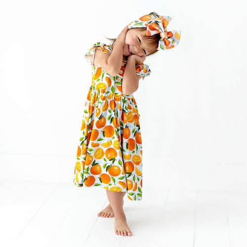 Orange You Sweet Girls Dress- FINAL SALE - Image 8 - Bums & Roses