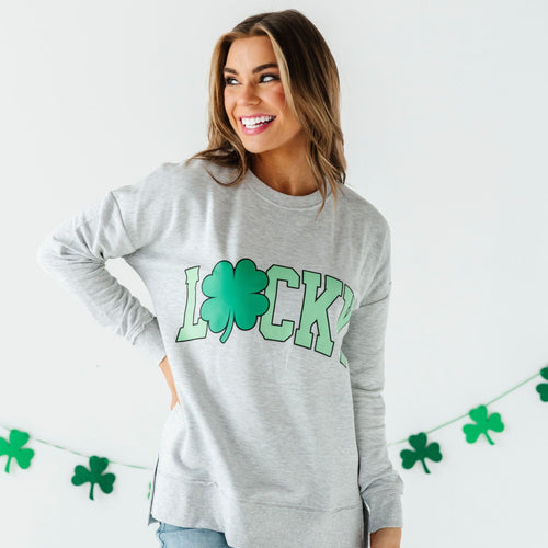 Lucky Women's Crew Neck Sweatshirt - Image 1 - Bums & Roses