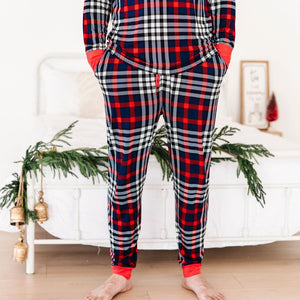 Bums & Roses - Baby & Kids Bamboo Pajamas - Checkmate Men's Pants - Image 1