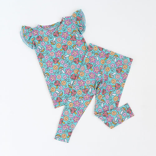 Don't Worry Be Hippie Two-Piece Pajama Set - Image 2 - Bums & Roses