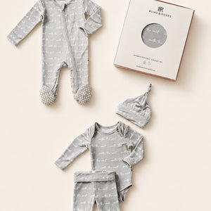 Baby Kids Bamboo Pajamas — Worth The Wait Essential Bundle — Image 1