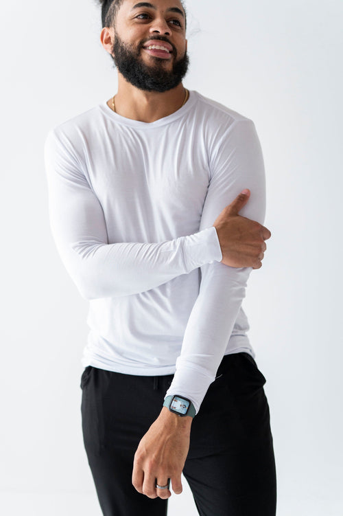 White Men's Long Sleeves Shirt - Image 4 - Bums & Roses