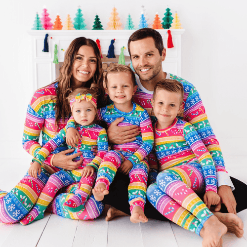Baby Kids Bamboo Pajamas — Merry and Bright Convertible Romper — Image 14