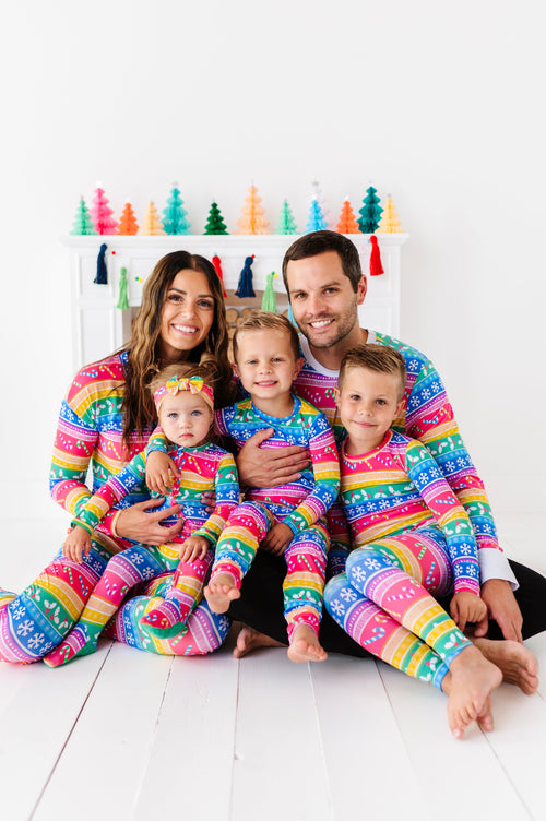 Baby Kids Bamboo Pajamas — Merry and Bright Long Sleeve Pajama Set — Image 4