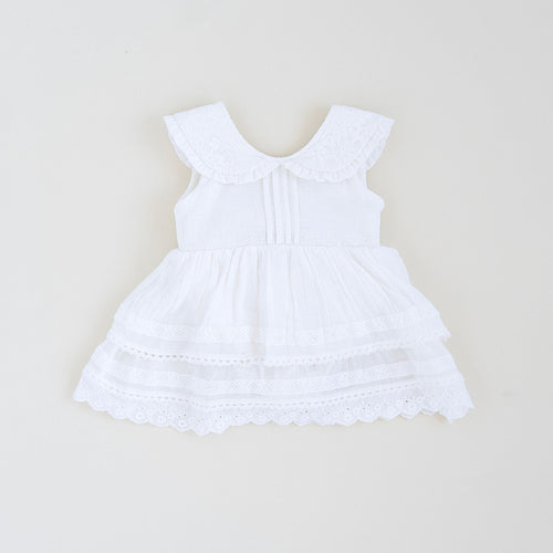 White Tiered Woven Dress - Image 18 - Bums & Roses