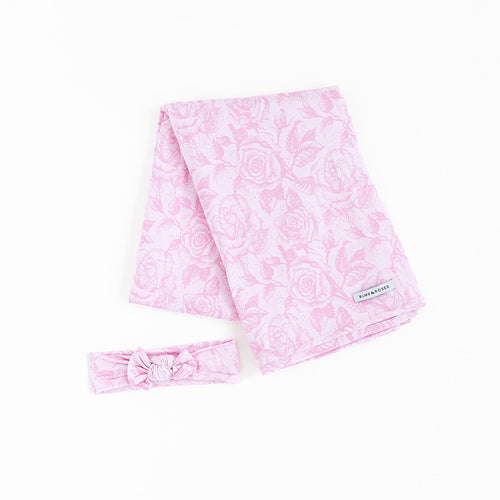 Whispering Roses Swaddle Headwrap Set - Image 2 - Bums & Roses
