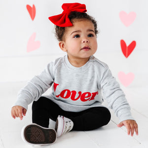 Baby Kids Bamboo Pajamas — Lover Crew Neck Sweatshirt — Image 1